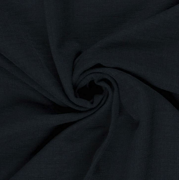 Linnenlook effen marine